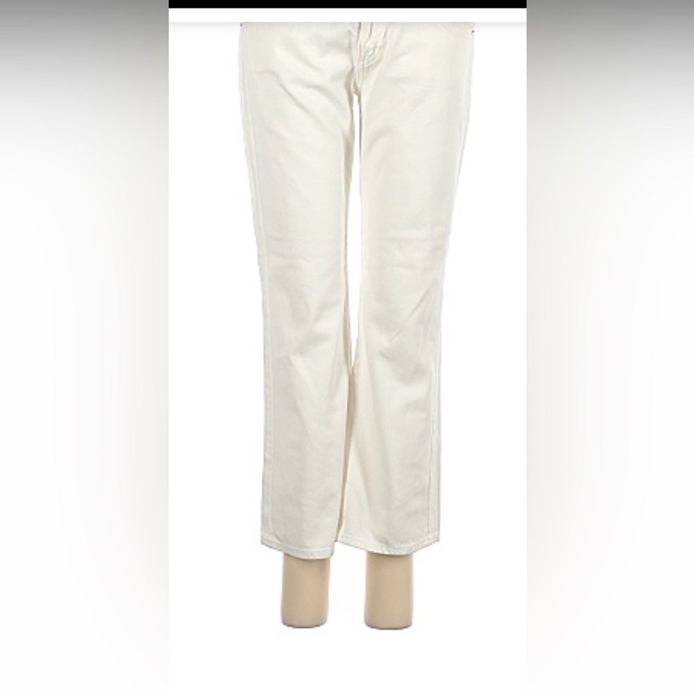 NWT BIG STAR 1974 Rikki Low Rise White Denim Jeans Crop or Roll  Up Size…